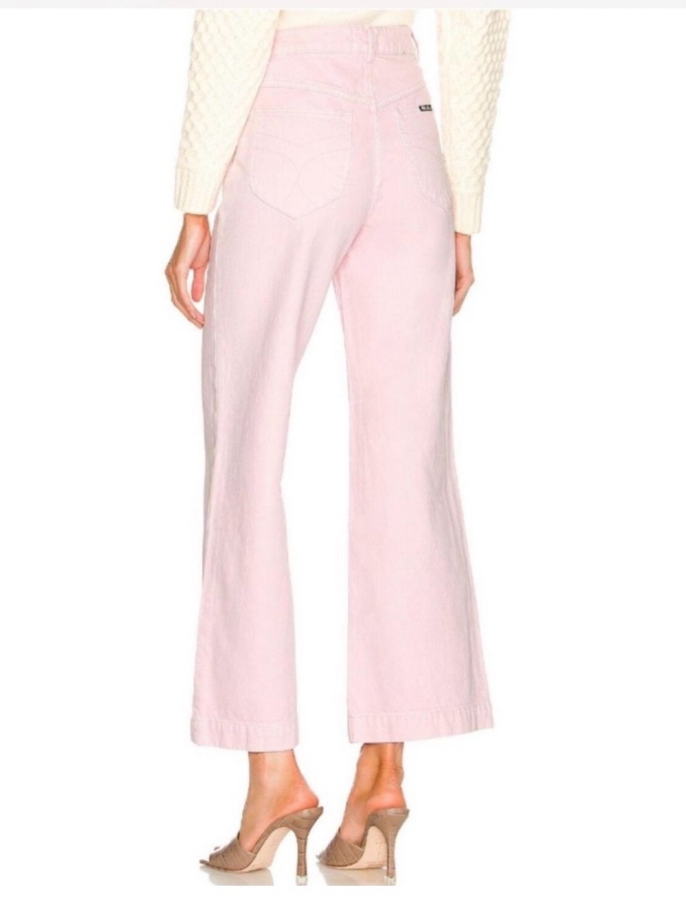 ROLLAS High Rise Wide Leg Sailor Jeans Pink Women's Size 27 - Picture 4 of 14